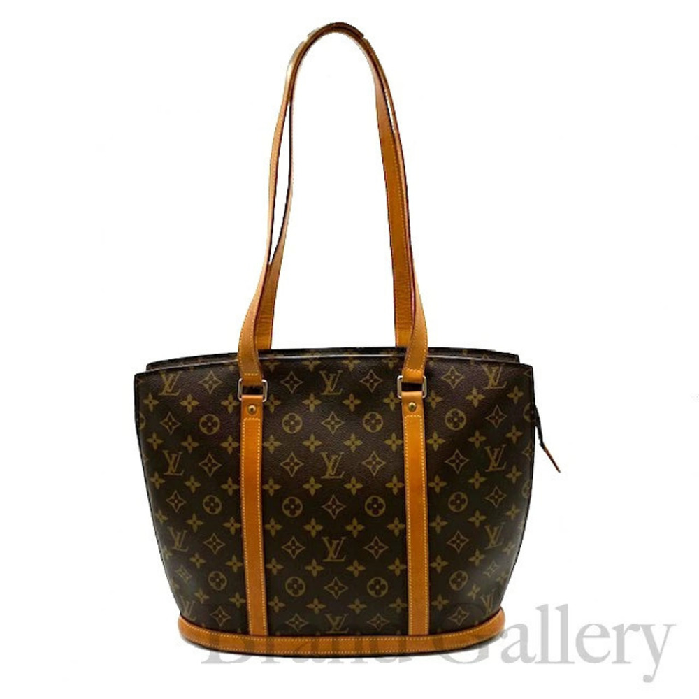 Louis Vuitton Babylon Monogram Shoulder Tote Bag Canvas Leather Black Brown